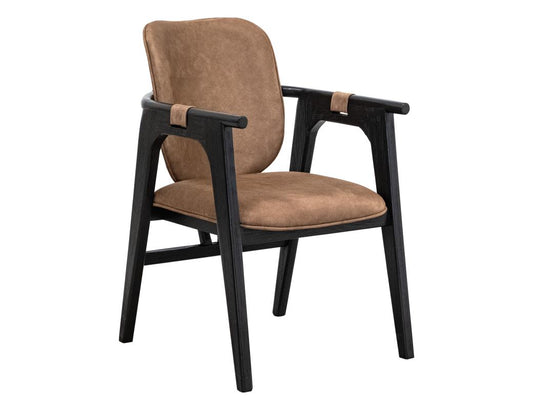 Poly Suede Upholstered Chair | Forge Armchair Brown