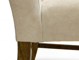 Silver Poly Suede Upholstered Dining Chair | Ivory & Melina Wood