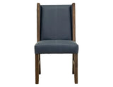 100% Leather Upholstered Chair | Forge Collection Blue