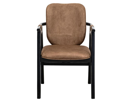 Poly Suede Upholstered Chair | Forge Armchair Brown