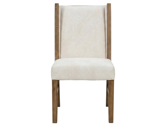 Silver Poly Suede Upholstered Dining Chair | Ivory & Wood