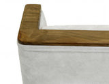 Silver Poly Suede Upholstered Dining Chair | Ivory & Wood