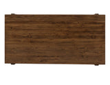 Silver Rectangular Dining Table - Teak Wood for 6 People