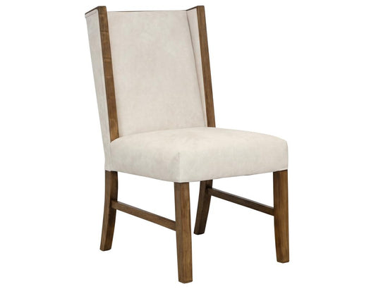 Silver Poly Suede Upholstered Dining Chair | Ivory & Wood