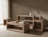 White Balam 1 Shelf End Table | Mango & Teak Wood