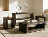 Black Balam 1 Shelf End Table - Mango & Teak Wood