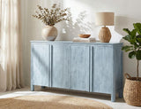 4 Door Console - Mango Wood Blue Finish | Xel Ha Collection
