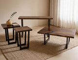 Zaphiro Sofa Table - Sustainable Melina Wood with Live-Edge Design