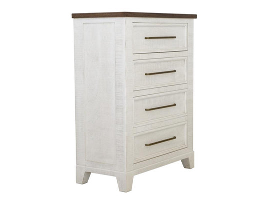 4 Drawer Chest - Stoa Collection Two-Tone Wood Furniture