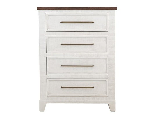 4 Drawer Chest - Stoa Collection Two-Tone Wood Furniture