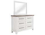 6 Drawer Dresser - Stoa Collection Two-Tone Melina Wood