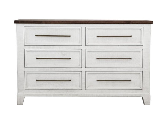 6 Drawer Dresser - Stoa Collection Two-Tone Melina Wood