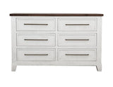 6 Drawer Dresser - Stoa Collection Two-Tone Melina Wood