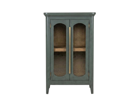2 Door Console Table with Glass Doors - Brava Transitional Design