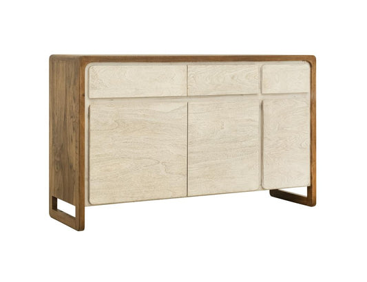 3 Drawer 3 Door Mango Wood Console Table | Evoke