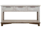 3 Drawer Sofa Table | Golden Loft Light Gray & Brown Console
