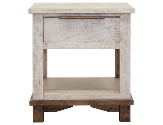 1 Drawer End Table - Golden Loft Light Gray Occasional Table
