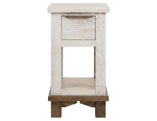 1 Drawer Chairside Table - Golden Loft Light Gray Occasional Table