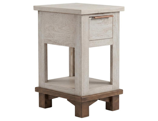 1 Drawer Chairside Table - Golden Loft Light Gray Occasional Table