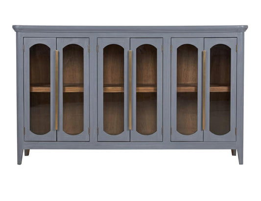 6 Door Console Table | Brava Transitional Storage Console