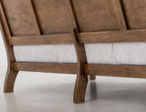 Forest Sofa | Beige Upholstered Sofa with Melina Wood Frame