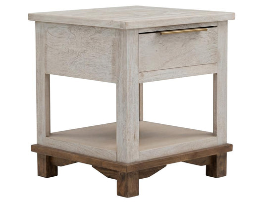 1 Drawer End Table - Golden Loft Light Gray Occasional Table