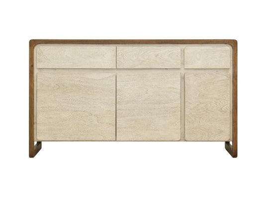 3 Drawer 3 Door Mango Wood Console Table | Evoke