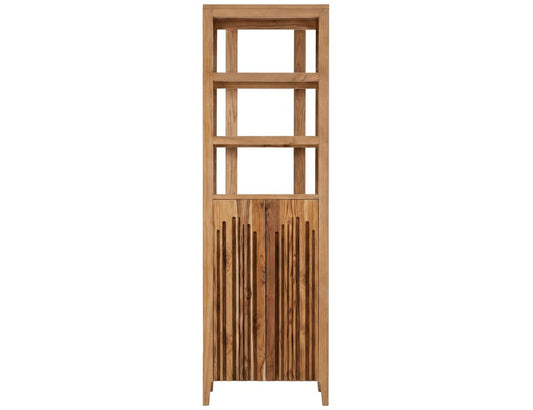 2 Door Bookcase | Porter Solid Wood Storage Cabinet | Mid-Century