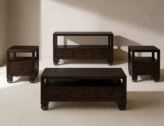 6 Drawer Cocktail Table with Shelf - Modern Storage Furniture