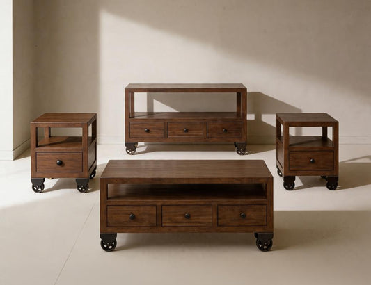 6 Drawer Cocktail Table with Shelf - Modern Coffee Table
