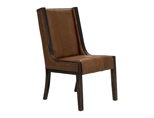 100% Leather Upholstered Chair | Walnut Collection Dining