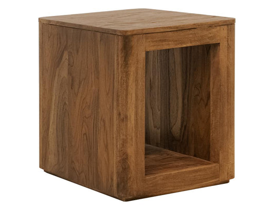 1 Shelf Chairside Table | Balam Mango & Teak Wood Design