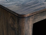 Black Balam 1 Shelf Chairside Table | Mango & Teak Wood