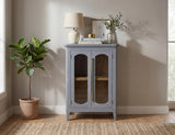 2 Door Console with Glass - Brava Transitional Design Furniture