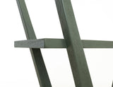 4-Shelf X-Shaped Étagère Moka Bookcase - Mango Wood Storage