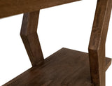 4 Shelf X-Shaped Étagère Bookcase - Moka Mango Wood Display