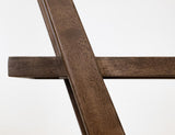4 Shelf X-Shaped Étagère Bookcase - Moka Mango Wood Display