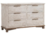 6 Drawer Dresser | Golden Loft Light Gray & Brown Wood Storage