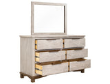 Golden Loft Mirror - Light Gray Wood Frame | Bedroom Mirror