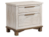 2 Drawer Nightstand | Golden Loft Melina Wood Bedside Table