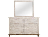 6 Drawer Dresser | Golden Loft Light Gray & Brown Wood Storage