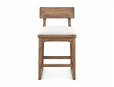 Upholstered Barstool 24" | Balam Organic Design Wood Stool