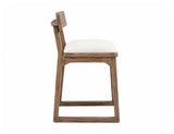 Upholstered Barstool 24" | Balam Organic Design Wood Stool