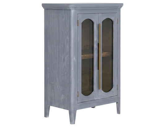 2 Door Console with Glass - Brava Transitional Design Furniture