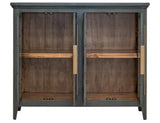 4 Door Console Table - Brava Transitional Design with Glass