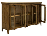 6 Door Console Table - Brava Transitional Design Storage Cabinet