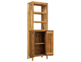 2 Door Bookcase | Porter Solid Wood Storage Cabinet | Mid-Century