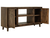 62 Inch 2 Door TV Stand - Solid Wood Savia Collection