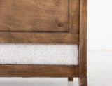 Forest Loveseat | Beige Upholstered Loveseat with Melina Wood Frame