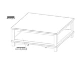 Golden Loft 45" Cocktail Table - Modern Wood Coffee Table